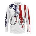 American flag US Fishing Fish Hook UV protection custom long sleeves Patriotic fishing apparel NQS7877