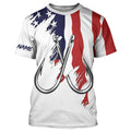 American flag US Fishing Fish Hook UV protection custom long sleeves Patriotic fishing apparel NQS7877