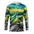 Mahi Mahi (Dorado) Fishing scales custom UV protection long sleeves fishing, Women NQS7882