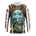 Walleye fishing Camo custom performance fishing UV protection long sleeves NQS634