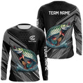 Personalized Black camo Musky Fishing, Muskie Long Sleeve Fishing Tournament NQS8770