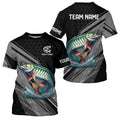 Personalized Black camo Musky Fishing, Muskie Long Sleeve Fishing Tournament NQS8770
