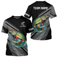 Personalized Black camo Northern Pike Fishing, Pike Long Sleeve Fishing Tournament NQS8772