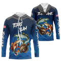 Blue Texas Slam fishing Custom performance long sleeve team Redfish, Trout, Flounder fishing NQS9239