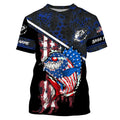 American Flag funny angry Bass fishing blue camo Custom Name Fishing NQS2995
