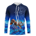 Personalized Florida Spiny Lobster Blue Performance Fishing, compass Lobster tournament NQS9735