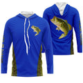 Largemouth Bass fishing blue ocean bass scales Custom Name 3D All over printed Fishing UV protection UPF 30+ NQS2535