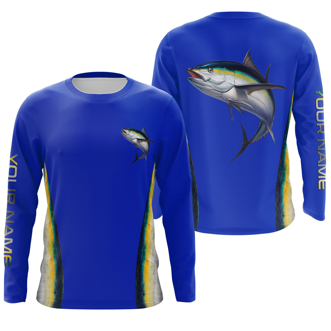 Tuna fishing blue ocean tuna fish scales saltwater fishing Custom All over printed Fishing NQS2536