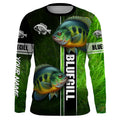 Bluegill fishing green camo Custom Long Sleeve Fishing, fishing gifts, women, kid NQS5807
