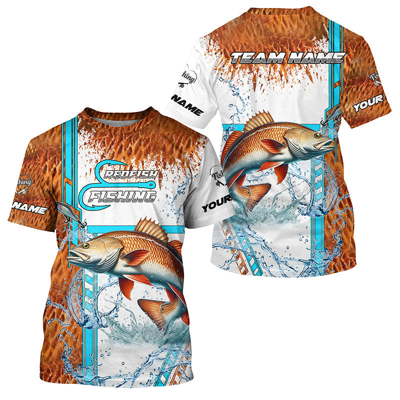 Redfish fishing scales custom Red Drum fishing team, Redfish fishing apparel NQS9016