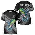 Personalized Black camo Mahi-mahi, Wahoo, Tuna Offshore slam Fishing Long Sleeve Fishing NQS9752