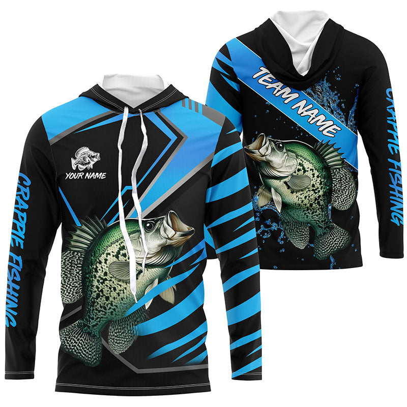 Black and Blue Crappie fishing custom fishing team, sport fishing NQS7917