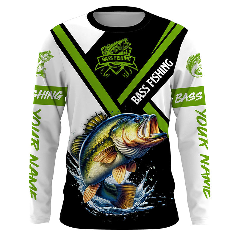 Personalized Bass Fishing, Bass Fishing Long Sleeve Fishing tournament NQS2410