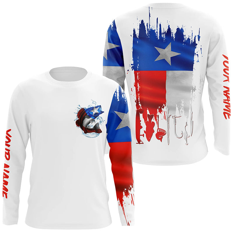 Texas Bass fishing flag personalized patriotic UV Protection Fishing, women, kid NQS5826