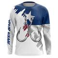 Texas flag TX Fishing Fish Hook UV protection custom long sleeves Patriotic fishing apparel NQS7924