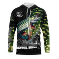 Musky Muskellunge fishing scales Custom name performance anti UV long sleeve fishing NQS3665