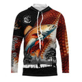 Redfish puppy drum fishing scales Custom name performance anti UV long sleeve fishing NQS3666