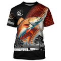Redfish puppy drum fishing scales Custom name performance anti UV long sleeve fishing NQS3666