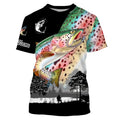 Rainbow trout fishing scales Custom name performance anti UV long sleeve fishing NQS3667