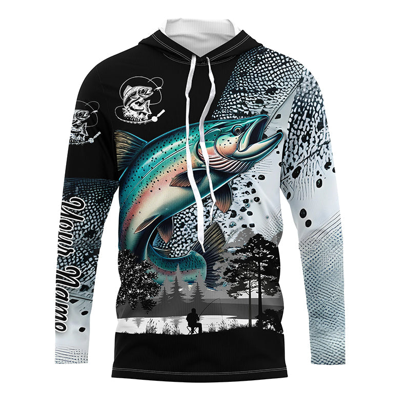 Chinook Salmon ( King salmon) Fishing scale Customize name performance long sleeves fishing NQS909