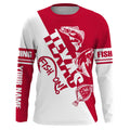 Texas slam Fishing redfish, speckled trout, flounder Customized Name UV Protection, patriotic Fishing Clothing | Red NQS2416