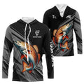 Personalized Black camo Redfish Fishing, Red drum Long Sleeve Fishing Tournament NQS9281