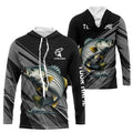 Personalized Black camo Striped Bass Fishing, Striper Long Sleeve Fishing Tournament NQS9282