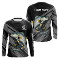 Personalized Black camo Striped Bass Fishing, Striper Long Sleeve Fishing Tournament NQS9282