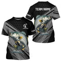 Personalized Black camo Striped Bass Fishing, Striper Long Sleeve Fishing Tournament NQS9282