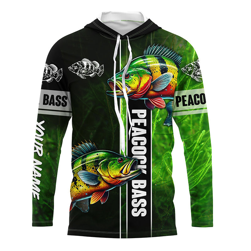 Peacock bass fishing green Custom Long Sleeve Fishing, fishing gifts, women, kid NQS4804