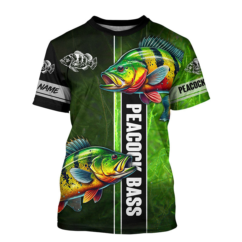 Peacock bass fishing green Custom Long Sleeve Fishing, fishing gifts, women, kid NQS4804
