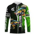 Walleye Fishing green camo Customize Name Long Sleeve Fishing, fishing gift, women, kid NQS1726