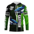 Catfish Fishing green Customize Name Long Sleeve Fishing, fishing gifts, women, kid NQS1728