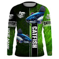 Catfish Fishing green Customize Name Long Sleeve Fishing, fishing gifts, women, kid NQS1728