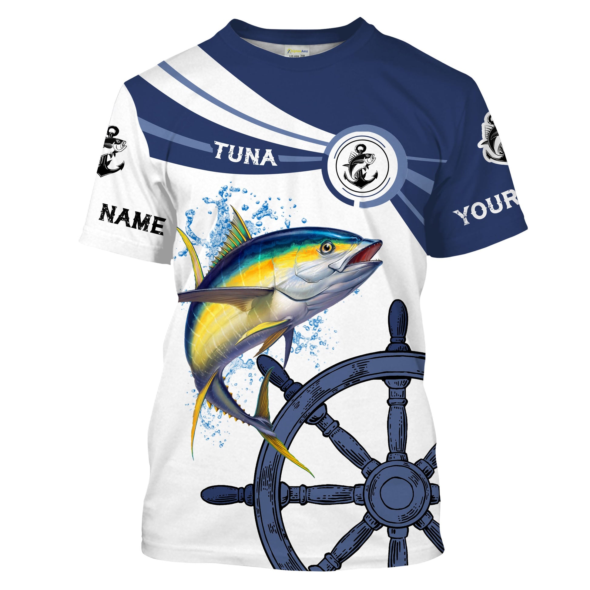 Tuna fishing All Over Printed Customize Name and boat name Long Sleeve Fishing NQS1731