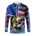 Largemouth Bass fishing American flag Long Sleeve Fishing custom Lightning Bass fishing NQS7702