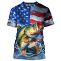 Largemouth Bass fishing American flag Long Sleeve Fishing custom Lightning Bass fishing NQS7702