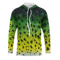 Crappie fishing green scales long sleeves Fishing UV protection customize name NQS2146