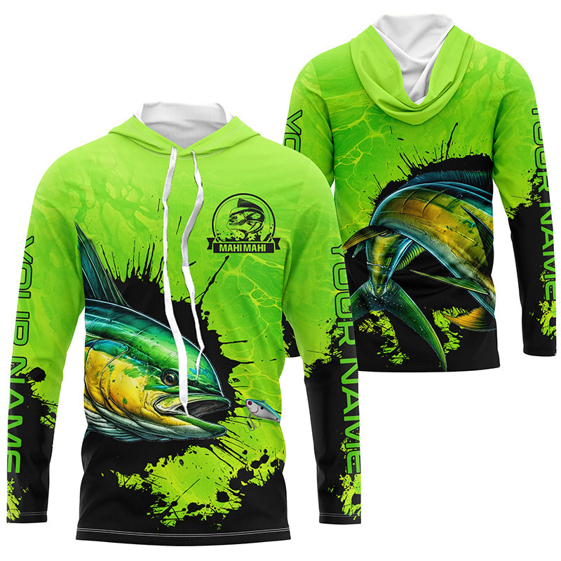 Personalized Mahi mahi fishing Performance long sleeve Fishing, Dorado fishing | Green NQS6921