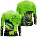 Personalized Mahi mahi fishing Performance long sleeve Fishing, Dorado fishing | Green NQS6921