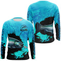 Personalized Chinook Salmon fishing Performance long sleeve Fishing, Salmon fishing| Blue NQS6922