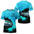 Personalized Chinook Salmon fishing Performance long sleeve Fishing, Salmon fishing| Blue NQS6922