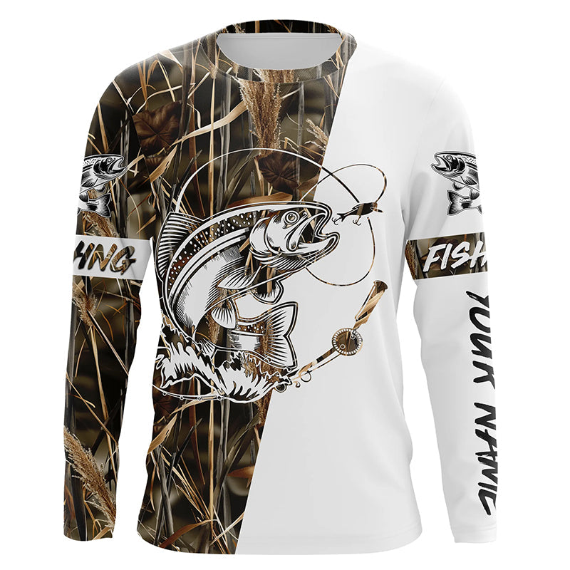 Steelhead trout Fishing tattoo custom performance fishing UV protection NQS647