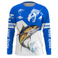 Angry Tuna fishing Custom Long sleeve Fishing, Tuna fish skeleton fishing | Blue NQS4235