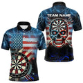 American Flag Skull Dart Board Blue lightning Custom Team Dart, NQS9302