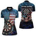 American Flag Skull Dart Board Blue lightning Custom Team Dart, NQS9302