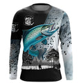 Chinook Salmon (King salmon) fishing scales Custom name performance anti UV long sleeve fishing NQS3856