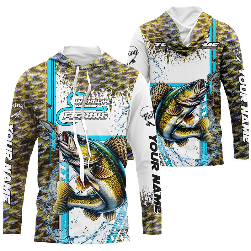 Walleye fishing scales custom Walleye fishing team, Walleye fishing apparel NQS8604