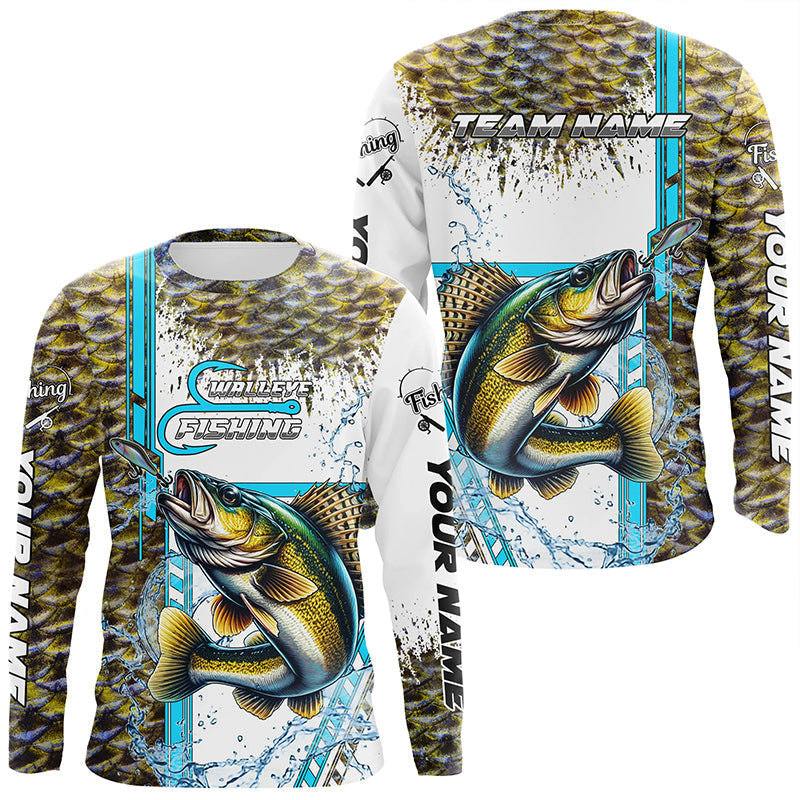 Walleye fishing scales custom Walleye fishing team, Walleye fishing apparel NQS8604