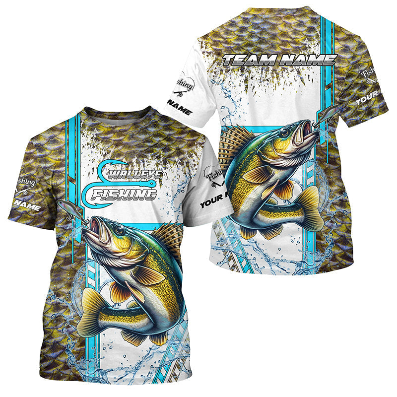 Walleye fishing scales custom Walleye fishing team, Walleye fishing apparel NQS8604